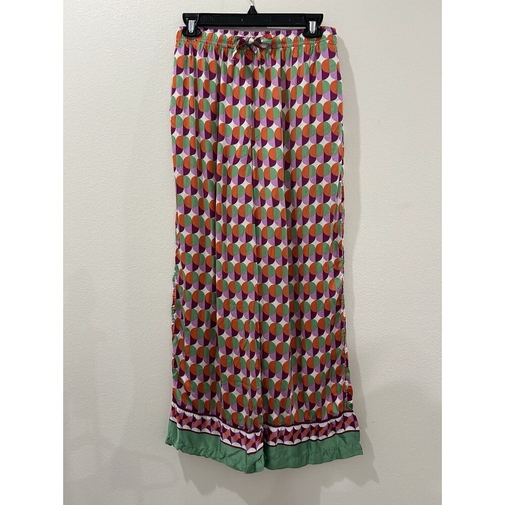 Anthropologie Womens Size M Multi Color Pajama Bottoms 100% Viscose Drawstring